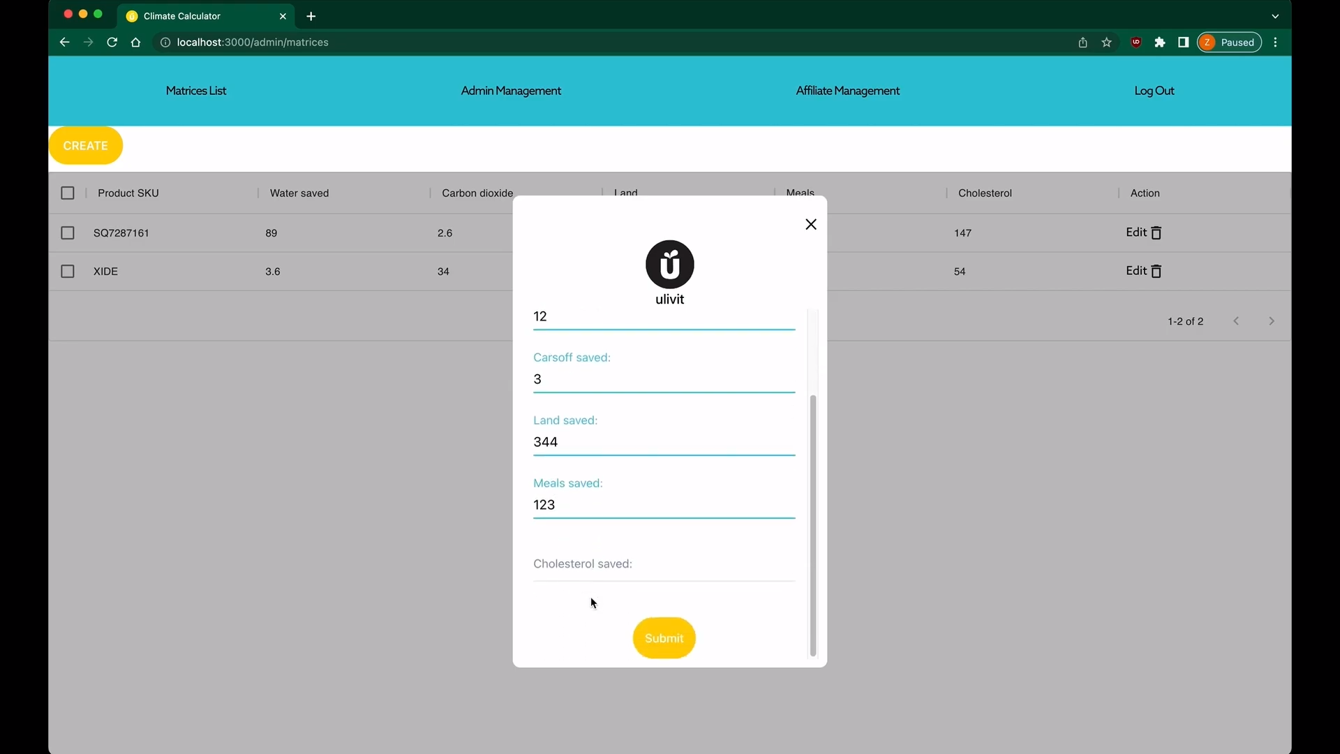 Climate Change Calculator
